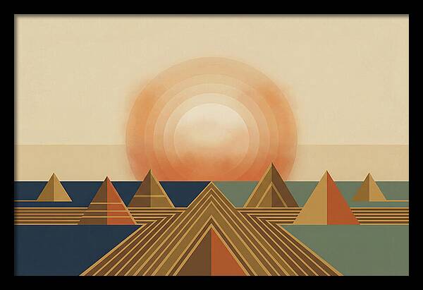 Harvest Moon Over Pyramids
