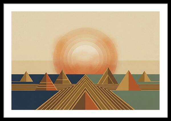 Harvest Moon Over Pyramids