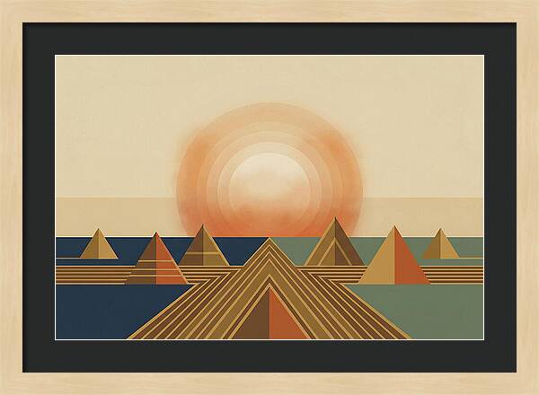 Harvest Moon Over Pyramids