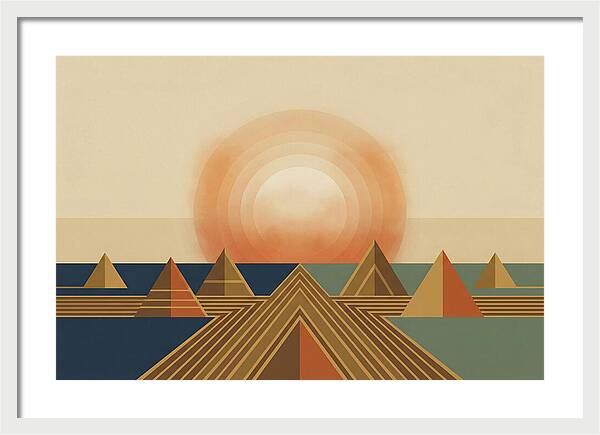 Harvest Moon Over Pyramids