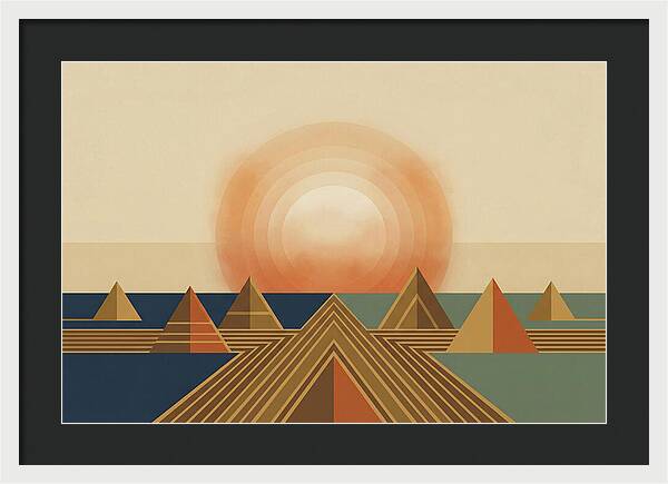 Harvest Moon Over Pyramids