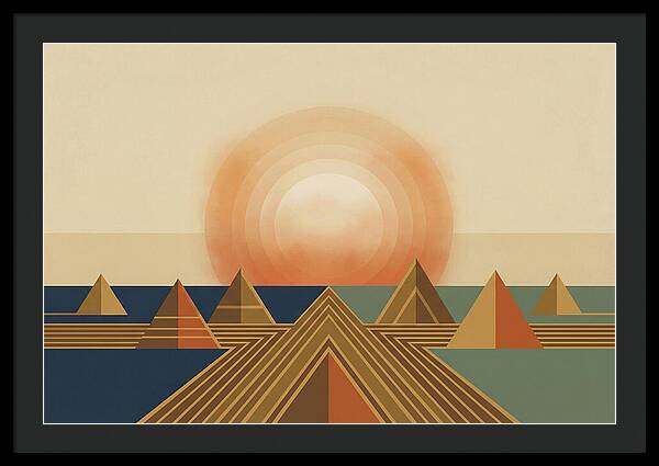 Harvest Moon Over Pyramids
