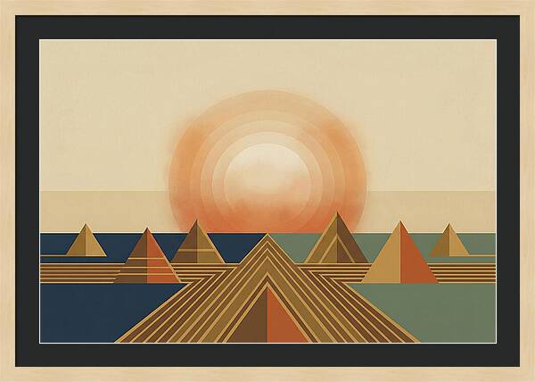 Harvest Moon Over Pyramids