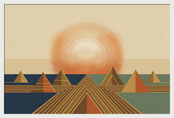 Harvest Moon Over Pyramids