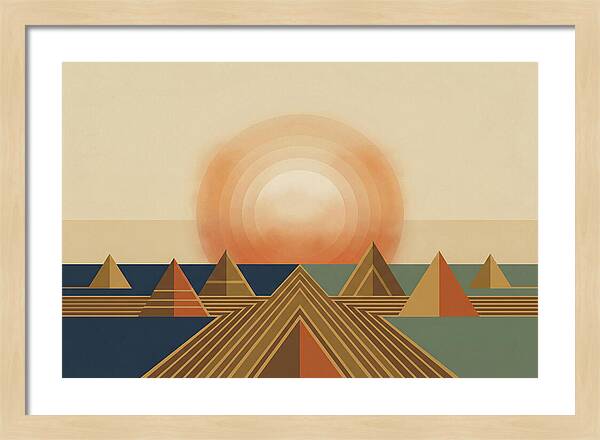 Harvest Moon Over Pyramids