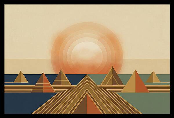 Harvest Moon Over Pyramids