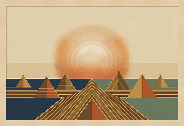 Harvest Moon Over Pyramids