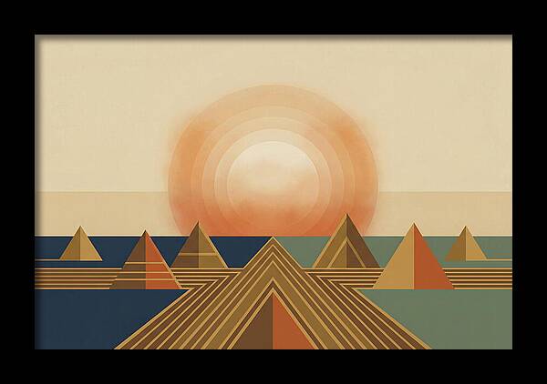 Harvest Moon Over Pyramids