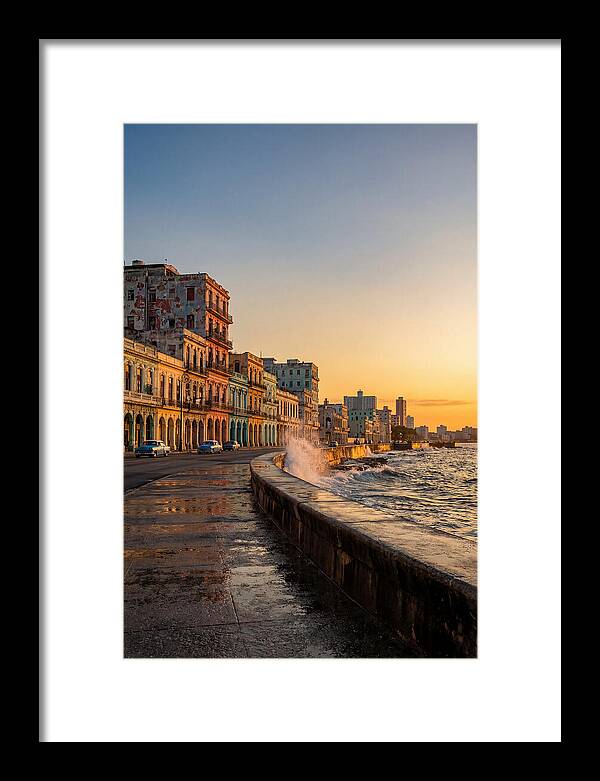 Havana Malecon At Sunset