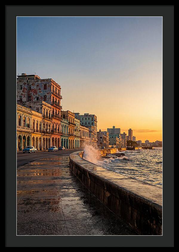 Havana Malecon At Sunset