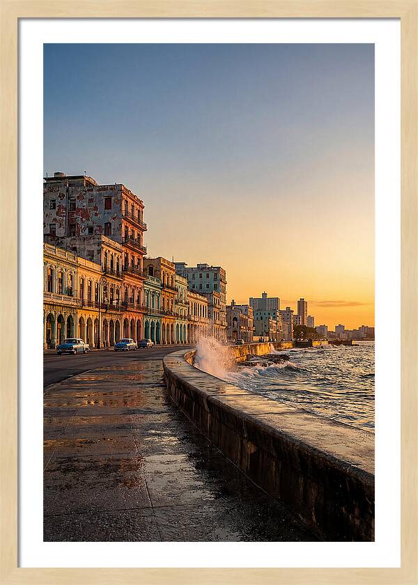 Havana Malecon At Sunset