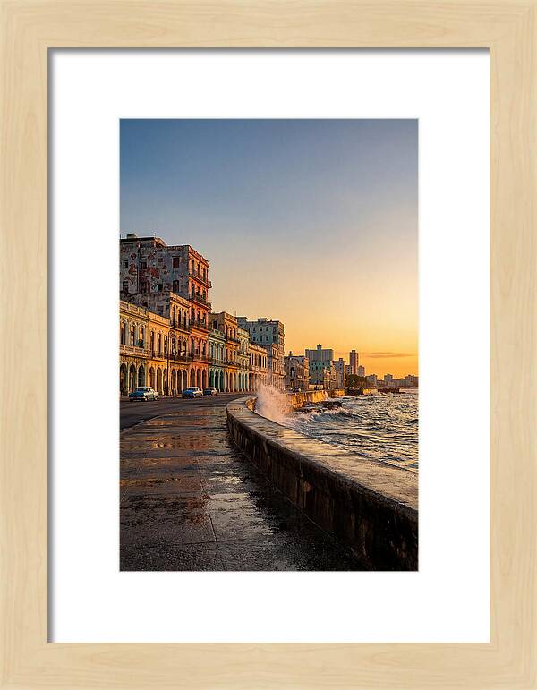Havana Malecon At Sunset