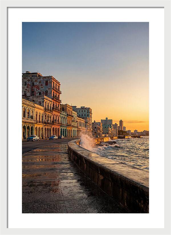 Havana Malecon At Sunset