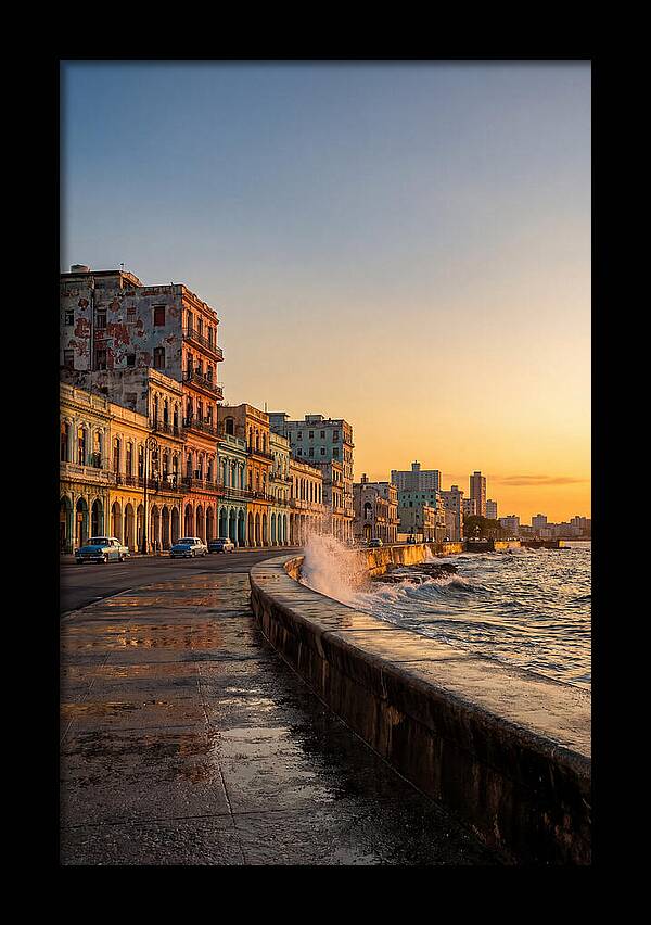 Havana Malecon At Sunset