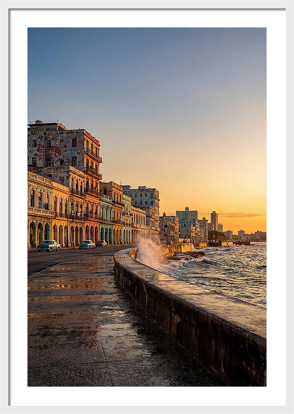 Havana Malecon At Sunset