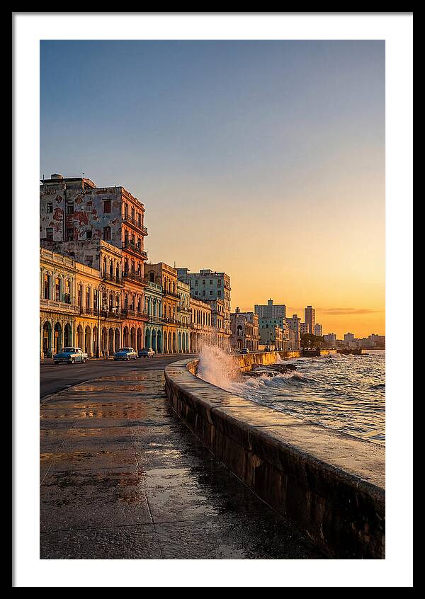 Havana Malecon At Sunset