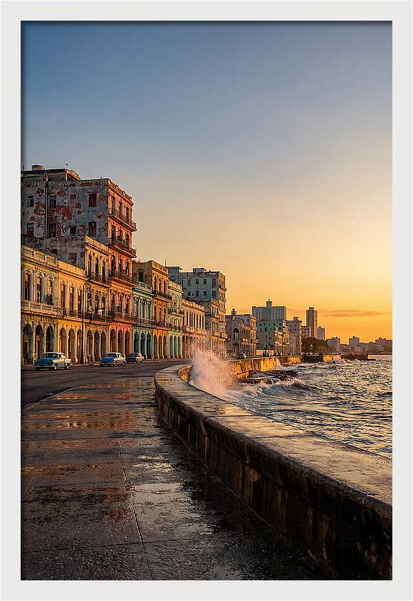 Havana Malecon At Sunset