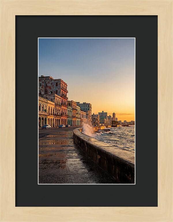 Havana Malecon At Sunset
