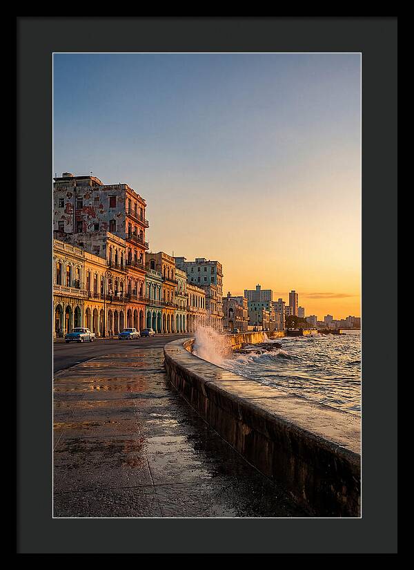 Havana Malecon At Sunset