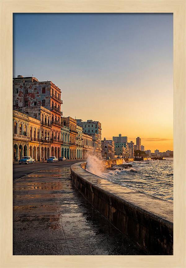 Havana Malecon At Sunset