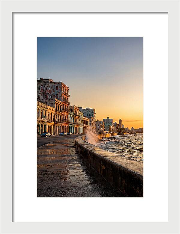 Havana Malecon At Sunset