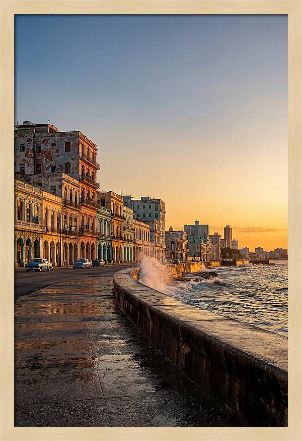 Havana Malecon At Sunset