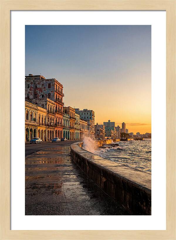 Havana Malecon At Sunset