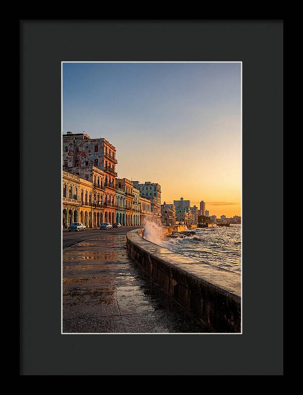 Havana Malecon At Sunset