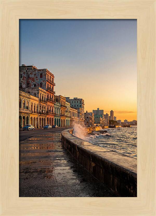 Havana Malecon At Sunset