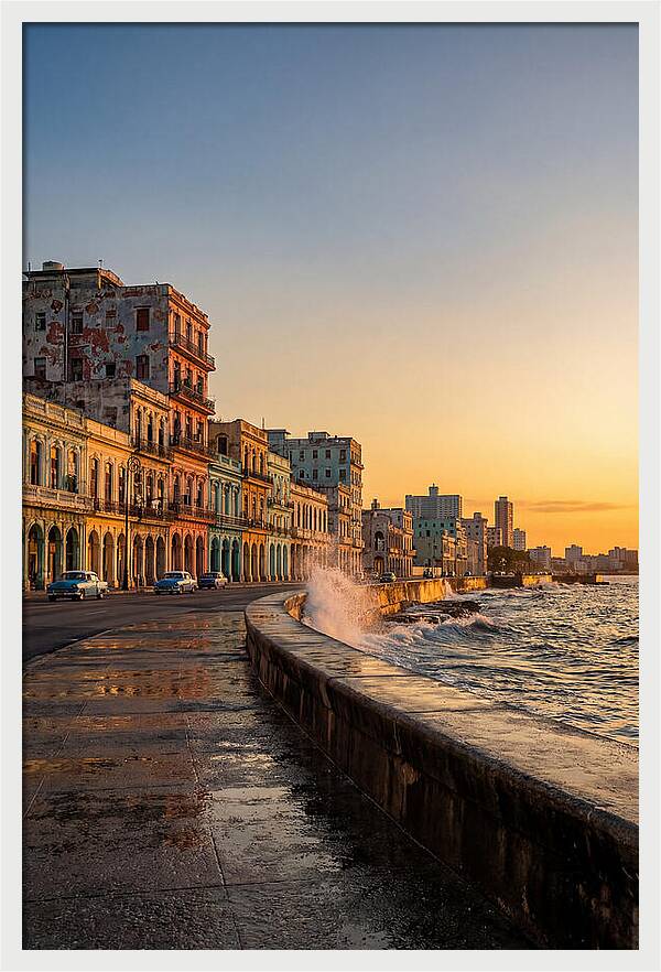 Havana Malecon At Sunset