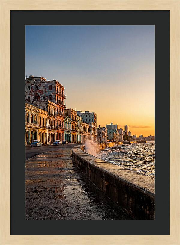 Havana Malecon At Sunset