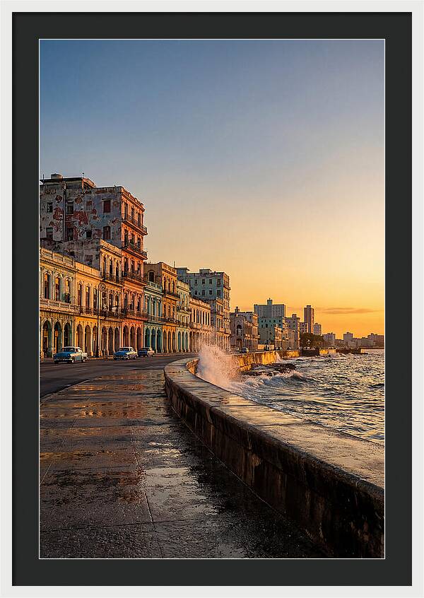 Havana Malecon At Sunset