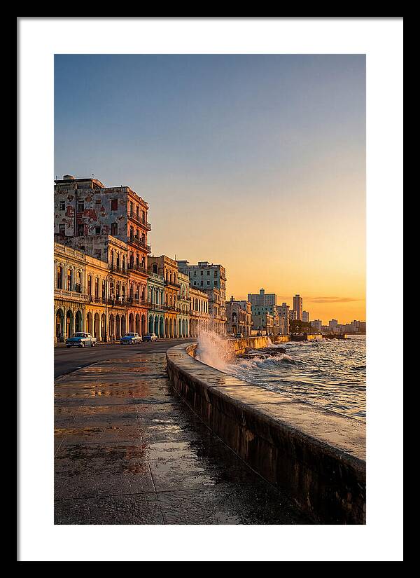 Havana Malecon At Sunset