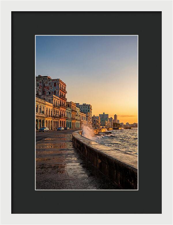 Havana Malecon At Sunset