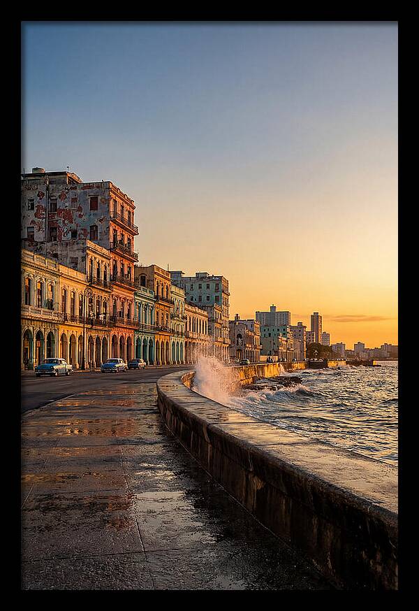 Havana Malecon At Sunset