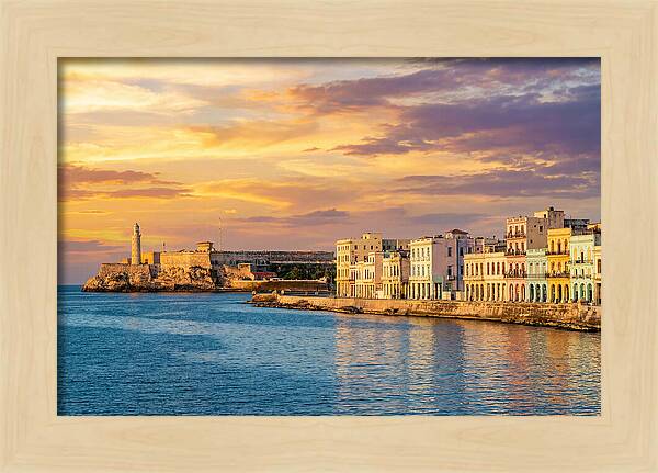 Havana Skyline At Golden Hour