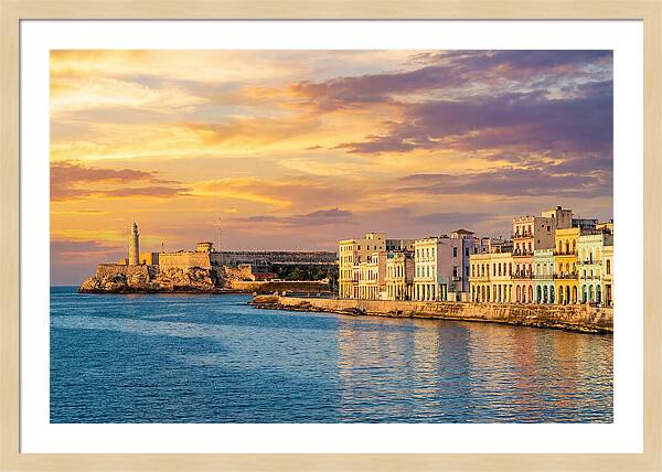 Havana Skyline At Golden Hour