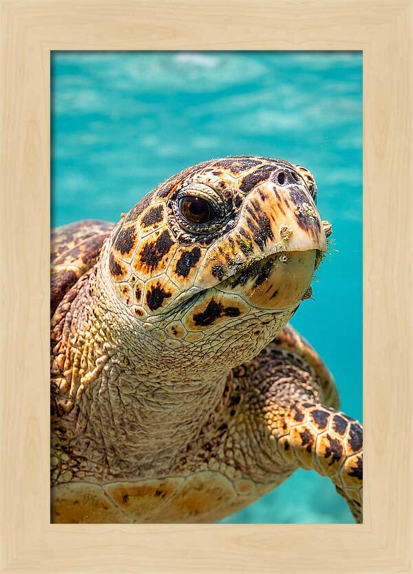 Hawksbill Sea Turtle Closeup