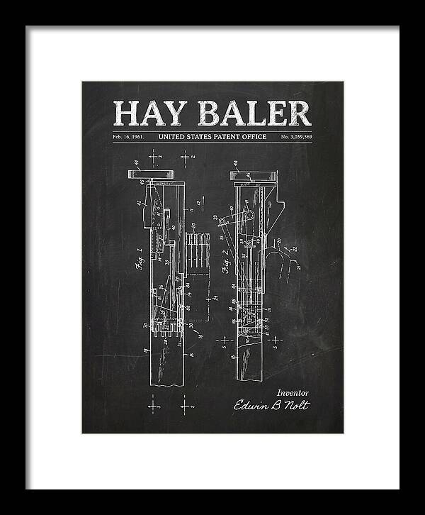 Hay Baler Chalkboard Patent Us3059569a