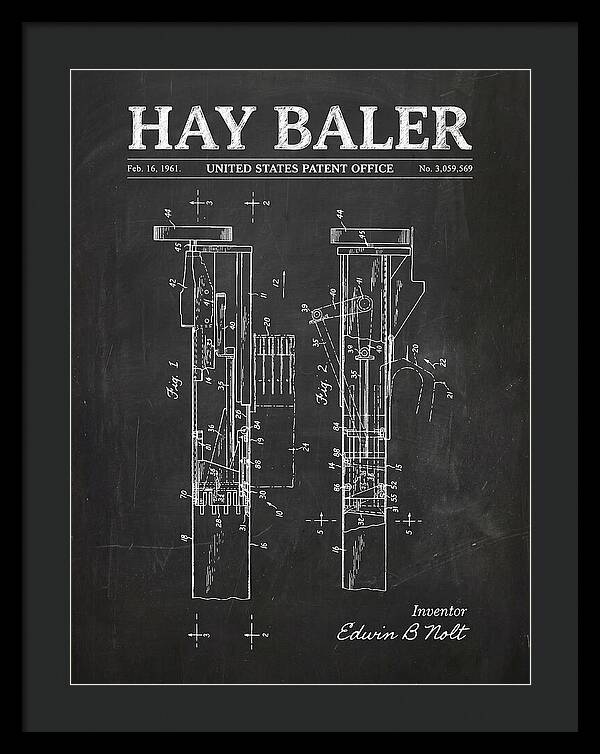 Hay Baler Chalkboard Patent Us3059569a