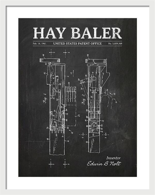 Hay Baler Chalkboard Patent Us3059569a
