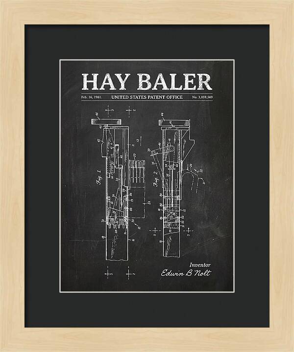 Hay Baler Chalkboard Patent Us3059569a