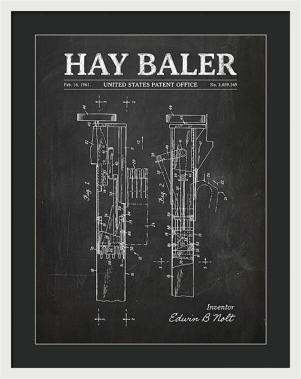 Hay Baler Chalkboard Patent Us3059569a