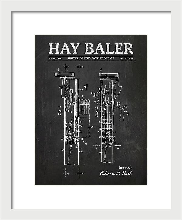 Hay Baler Chalkboard Patent Us3059569a