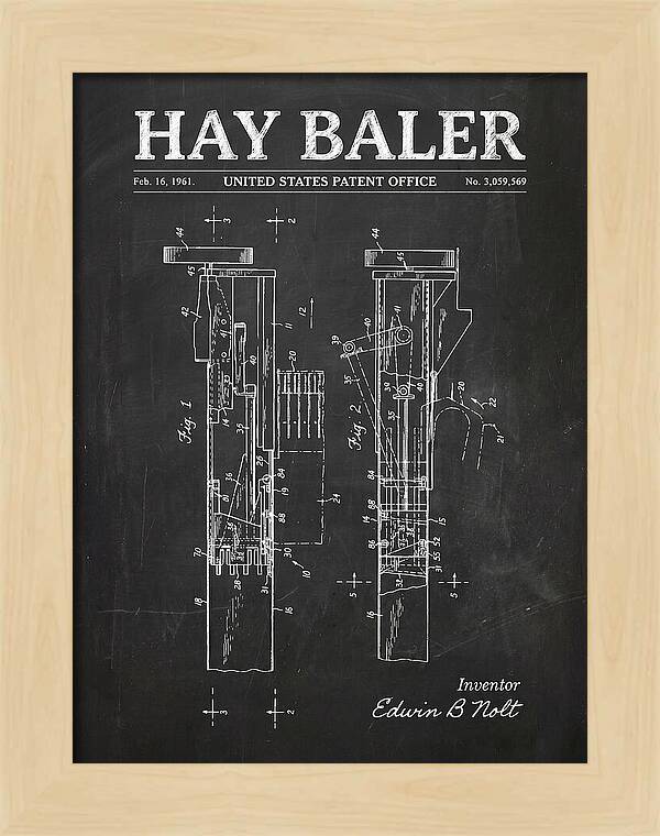 Hay Baler Chalkboard Patent Us3059569a