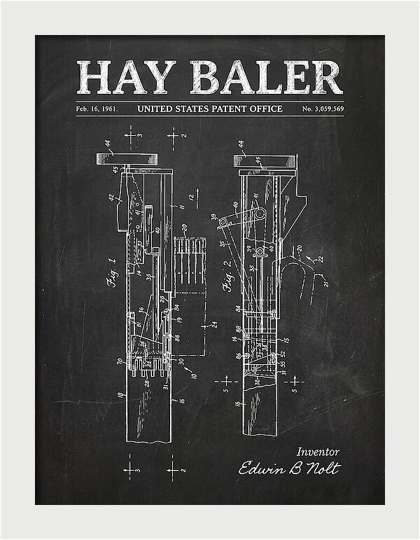 Hay Baler Chalkboard Patent Us3059569a