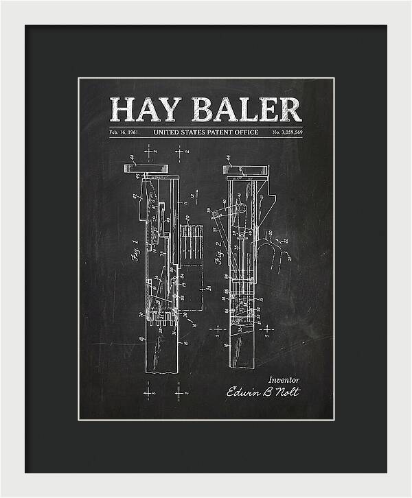 Hay Baler Chalkboard Patent Us3059569a