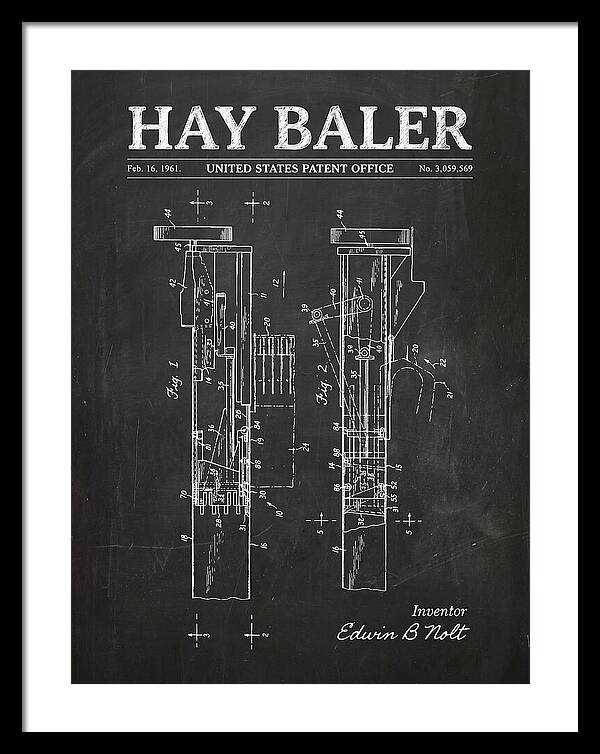 Hay Baler Chalkboard Patent Us3059569a