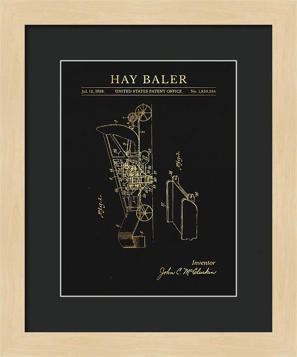 Hay Baler Gold Patent Us1850284a