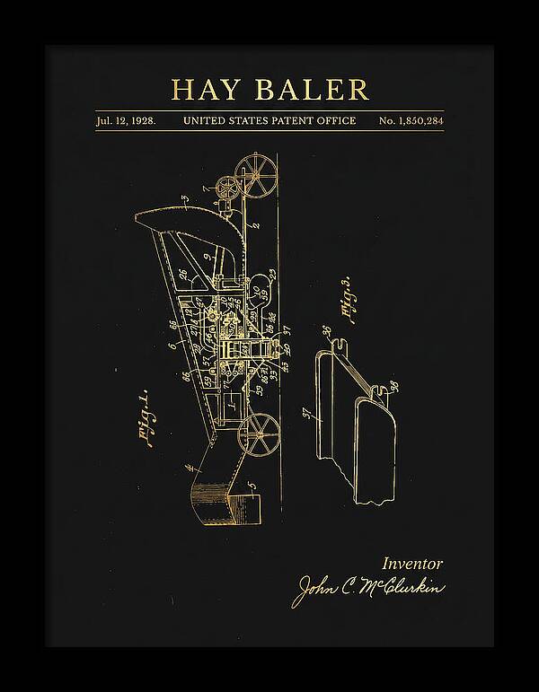 Hay Baler Gold Patent Us1850284a